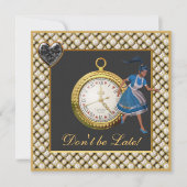 Alice im Wunderland Mad Hatter Tee Party lädt ein Einladung (Vorderseite)