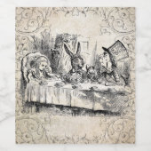 Alice im Wunderland Mad Hatter Tee Weinflasche Weinetikett (Einzelnes Label)