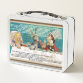 Alice im Wunderland Mad Hatters Tea Party Metall Lunch Box (Rückseite)
