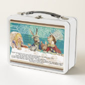 Alice im Wunderland Mad Hatters Tea Party Metall Lunch Box (Vorderseite)