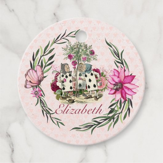 Alice im Wunderland Mad Hatters Tee Party Custom Geschenkanhänger (Vorderseite)