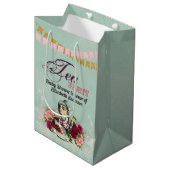 Alice im Wunderland Mad Hatters Tee Party Custom Mittlere Geschenktüte (Vorderseite Schrägansicht)