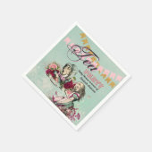 Alice im Wunderland Mad Hatters Tee Party Custom Serviette (Ecke)