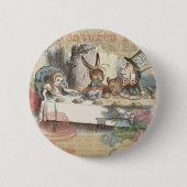 Alice im Wunderland Mad Tea Party Button (Vorderseite)