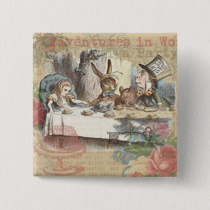 Alice im Wunderland Mad Tea Party Button