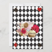 Alice im Wunderland Mad Tea Party Geburtstag Einladung (Rückseite)