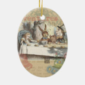 Alice im Wunderland Mad Tea Party Keramikornament (Hinten)
