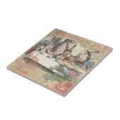 Alice im Wunderland Mad Tea Party Kunst Fliese (Seite)