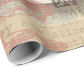 Alice im Wunderland Mad Tea Party Kunst Geschenkpapier (Rolleneckpunkt)