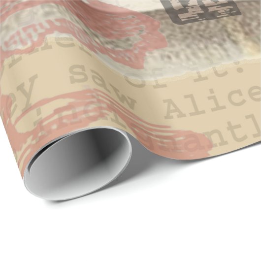 Alice im Wunderland Mad Tea Party Kunst Geschenkpapier (Rolleneckpunkt)