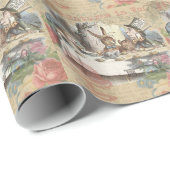 Alice im Wunderland Mad Tea Party Kunst Geschenkpapier (Rolleneckpunkt)