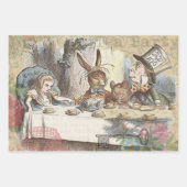Alice im Wunderland Mad Tea Party Kunst Geschenkpapier Set (Vorderseite)