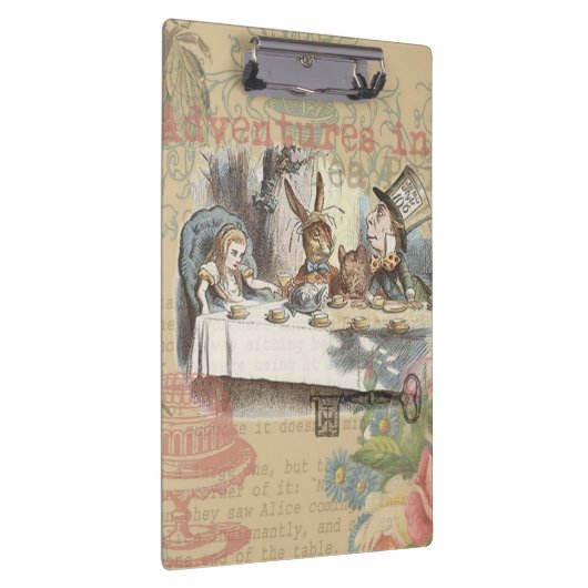 Alice im Wunderland Mad Tea Party Kunst Klemmbrett (Rechts)