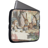Alice im Wunderland Mad Tea Party Kunst Laptopschutzhülle (Vorne Rechts)