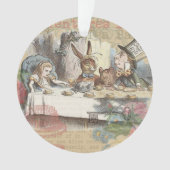 Alice im Wunderland Mad Tea Party Kunst Ornament (Vorderseite)