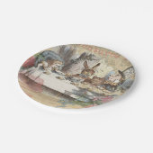 Alice im Wunderland Mad Tea Party Kunst Pappteller (Schrägansicht)