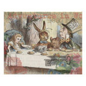 Alice im Wunderland Mad Tea Party Kunst Poster (Vorderseite)