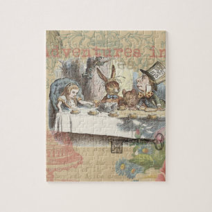 Alice im Wunderland Mad Tea Party Kunst Puzzle