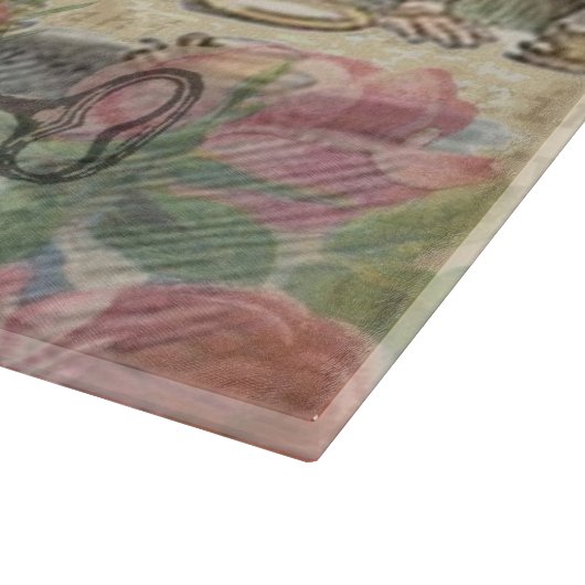 Alice im Wunderland Mad Tea Party Kunst Schneidebrett (Ecke)