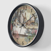 Alice im Wunderland Mad Tea Party Kunst Uhr (Winkel)
