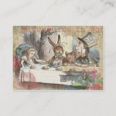 Alice im Wunderland Mad Tea Party Kunst Visitenkarte (Rückseite)