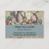 Alice im Wunderland Mad Tea Party Kunst Visitenkarte (Rückseite)