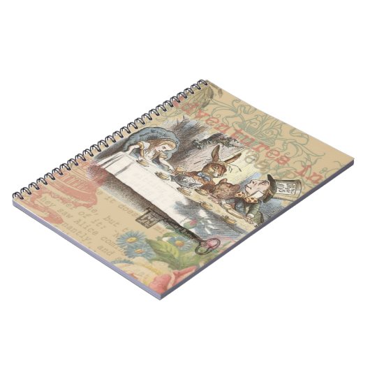 Alice im Wunderland Mad Tea Party Notizblock (Linke Seite)