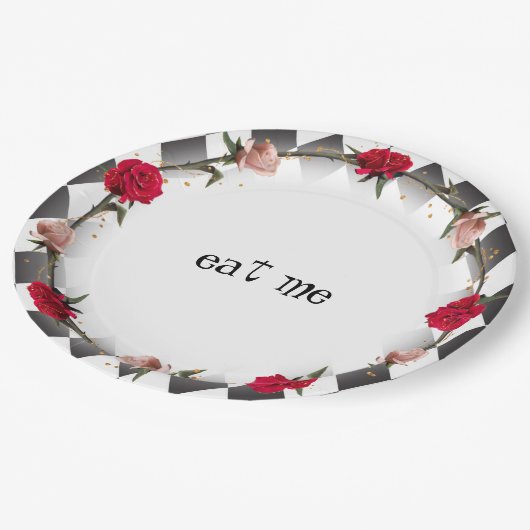 Alice im Wunderland Mad Tee Party essen Me Pappteller (Schrägansicht)