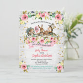 Alice im Wunderland Mädchendusche Einladung (Stehend Vorderseite)