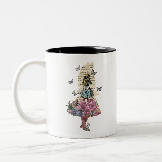 Alice im Wunderland-magischer Garten - Vintages Zweifarbige Tasse (Links)