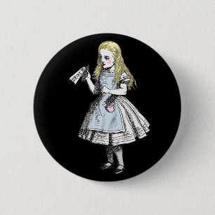 Alice im Wunderland Magischer Trinke-Mich-Flaschen Button