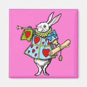 Alice im Wunderland-Magnet-Kaninchen-Herzen rot Magnet