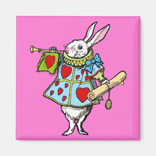 Alice im Wunderland Magnet Rabbit Hearts Red (Vorne)