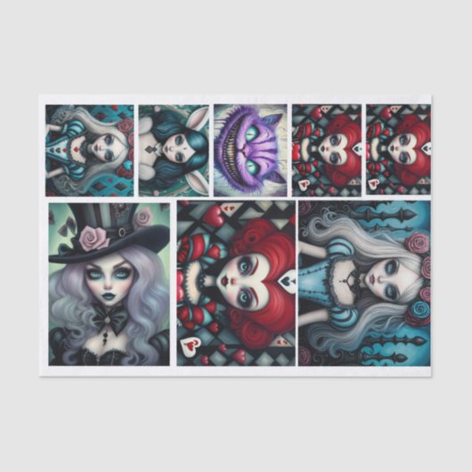 Alice im Wunderland Masterboard | Whimsikum Seidenpapier (Vorderseite)