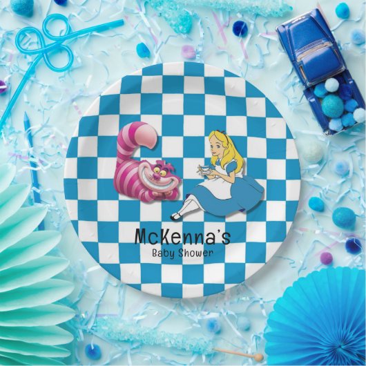 Alice im Wunderland mit Cheshire Cat Baby Dusche Pappteller (Party)