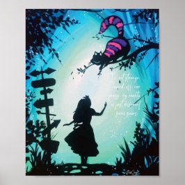 Alice im Wunderland mit Cheshire Cat Poster