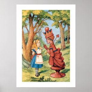 Alice im Wunderland mit dem König Poster
