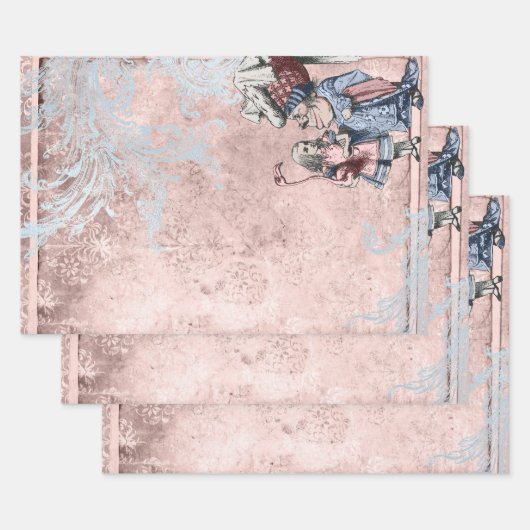 Alice im Wunderland mit Duchess Pink Geschenkpapier Set (Set)