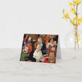 Alice im Wunderland mit Freund-Illustration Karte (Gelbe Blume)