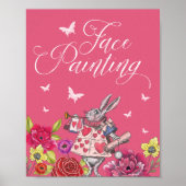 Alice im Wunderland mit Gesichtsmalerei Poster (Vorne)