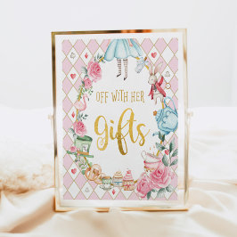 Alice im Wunderland MIT IHREM GIFTS-Sign Poster