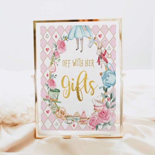 Alice im Wunderland MIT IHREM GIFTS-Sign Poster