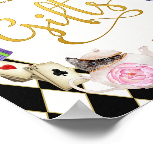 Alice im Wunderland mit ihren Geschenken Poster (Ecke)