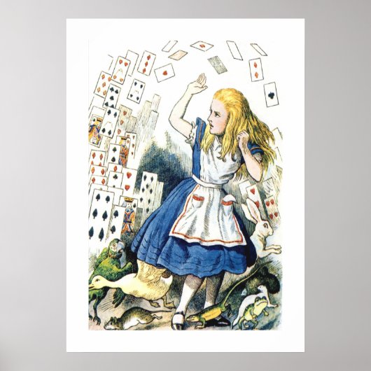 Alice im Wunderland mit Magischen Karten Poster (Vorne)