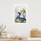 Alice im Wunderland mit Magischen Karten Poster (Küche)
