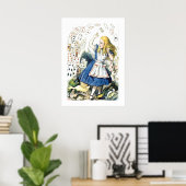 Alice im Wunderland mit Magischen Karten Poster (Heimbüro)