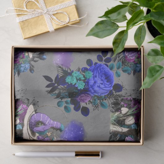 Alice im Wunderland mit Raupe Decoupage Seidenpapier (Geschenk)