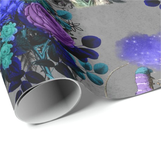 Alice im Wunderland mit Raupe Geschenkpapier (Rolleneckpunkt)