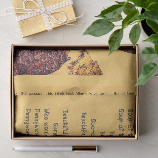 Alice im Wunderland Mock Turtle Soup Song Seidenpapier (Geschenk)