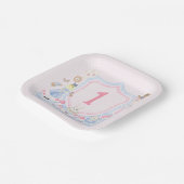 Alice im Wunderland Monogramm Pappteller (Gewinkelt)